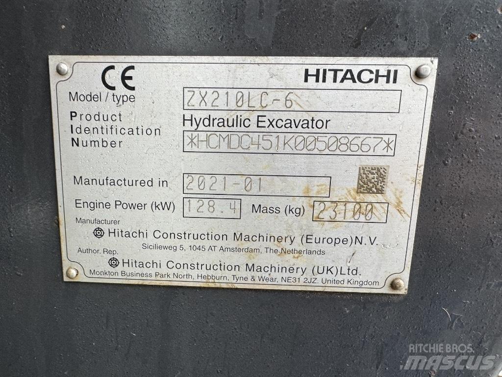 Hitachi ZX 210 LC-6 大型油圧ショベル12t以上（パワーショベル・ユンボ）
