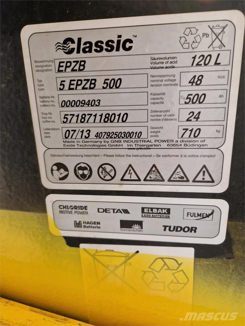 Atlet AS1N1L15T バッテリーフォークリフト