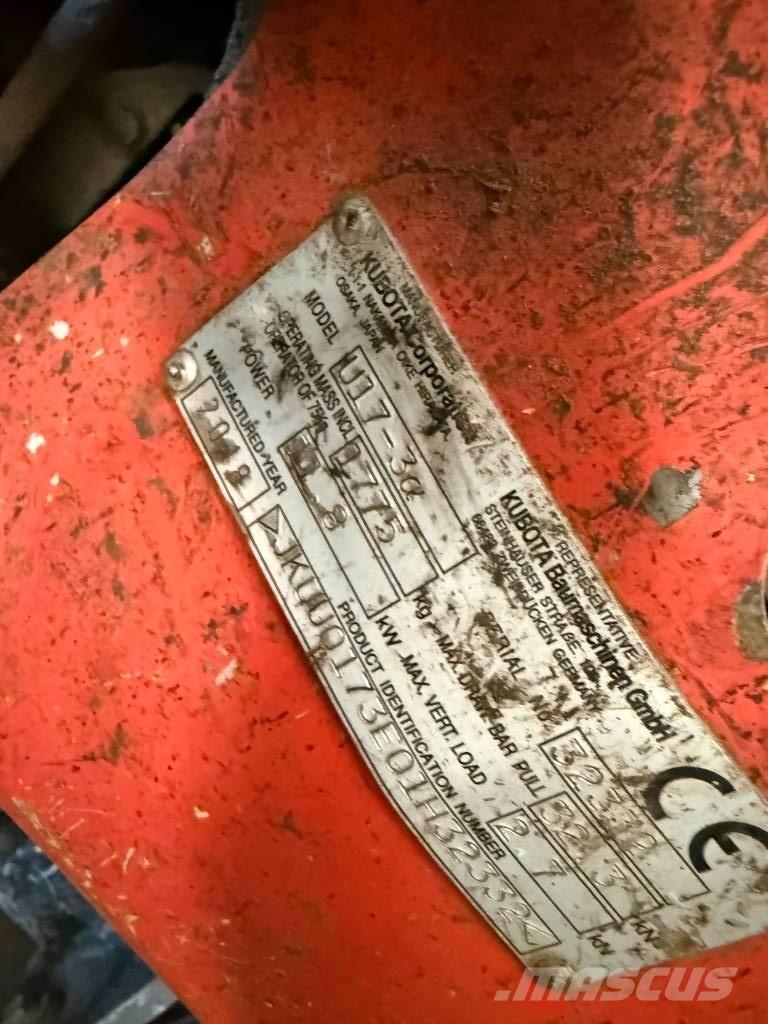 Kubota U 17-3 ミニ油圧ショベル 7t以下（ミニユンボ・ミニディガー）