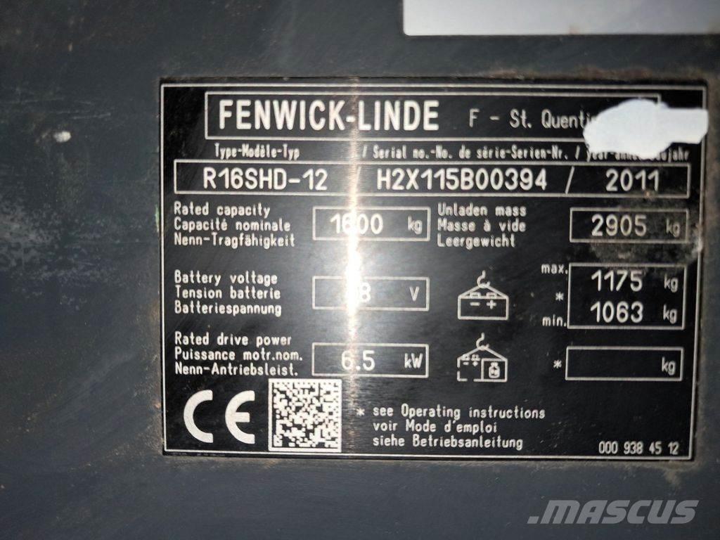 Linde R16SHD-12 リーチフォークリフト