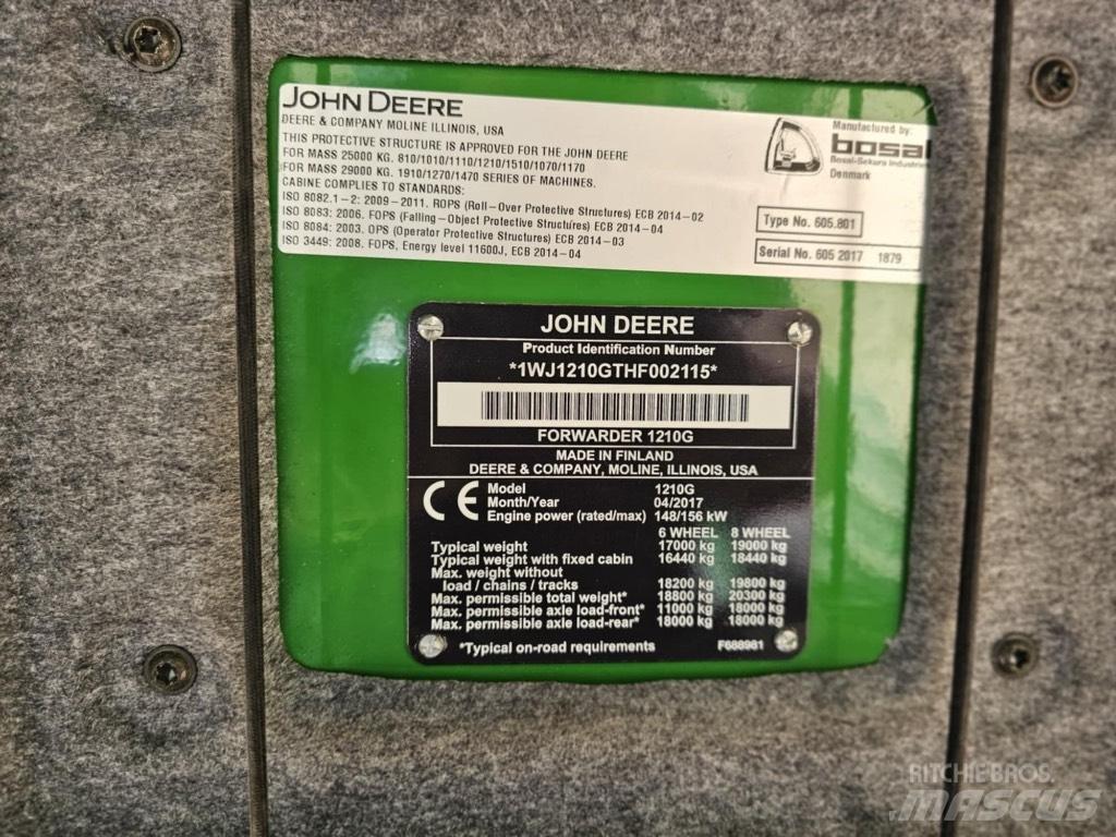 John Deere 1210 G ハーベスター