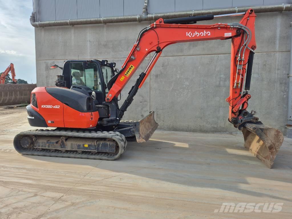 Kubota KX080 4@2 中型油圧ショベル 7ｔ-12ｔ（ユンボ・パワーショベル・バックホー）