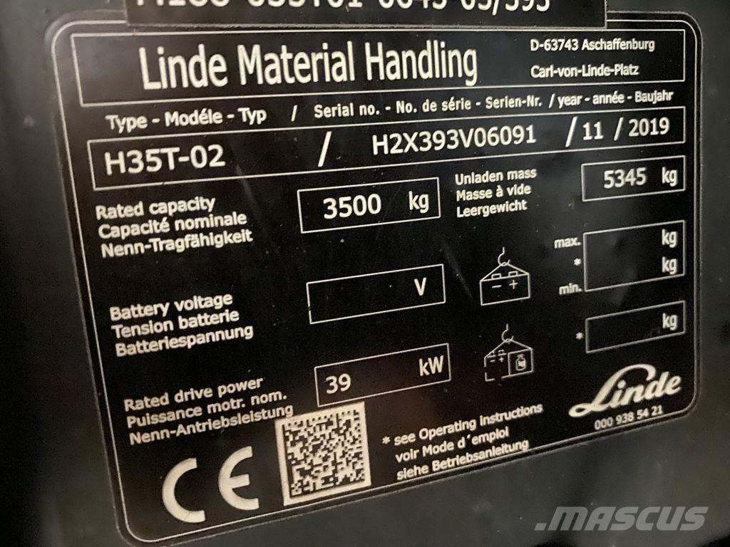 Linde H35T-02 LPGフォークリフト