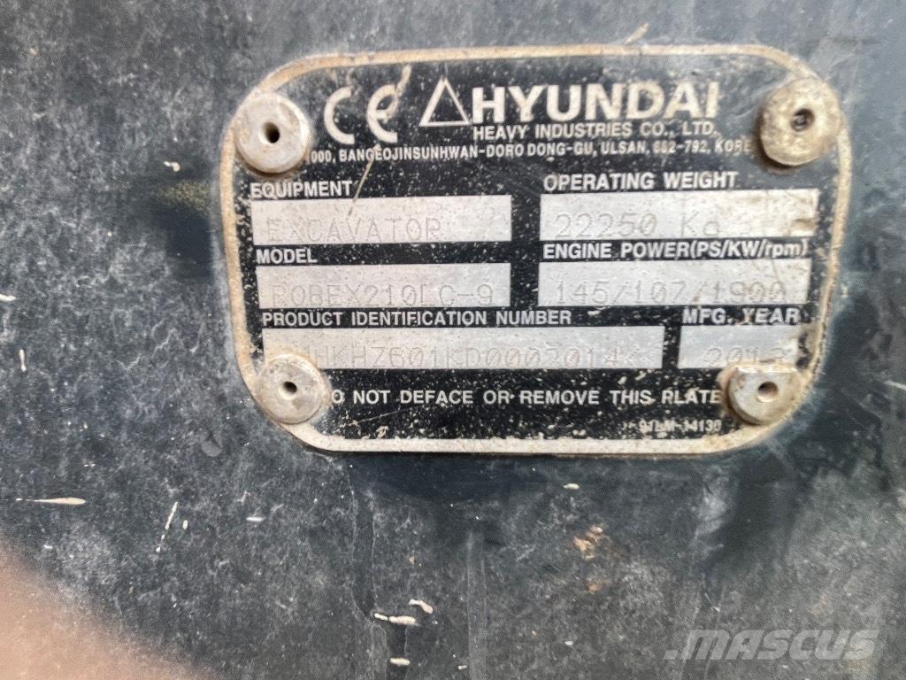 Hyundai 210-9 大型油圧ショベル12t以上（パワーショベル・ユンボ）