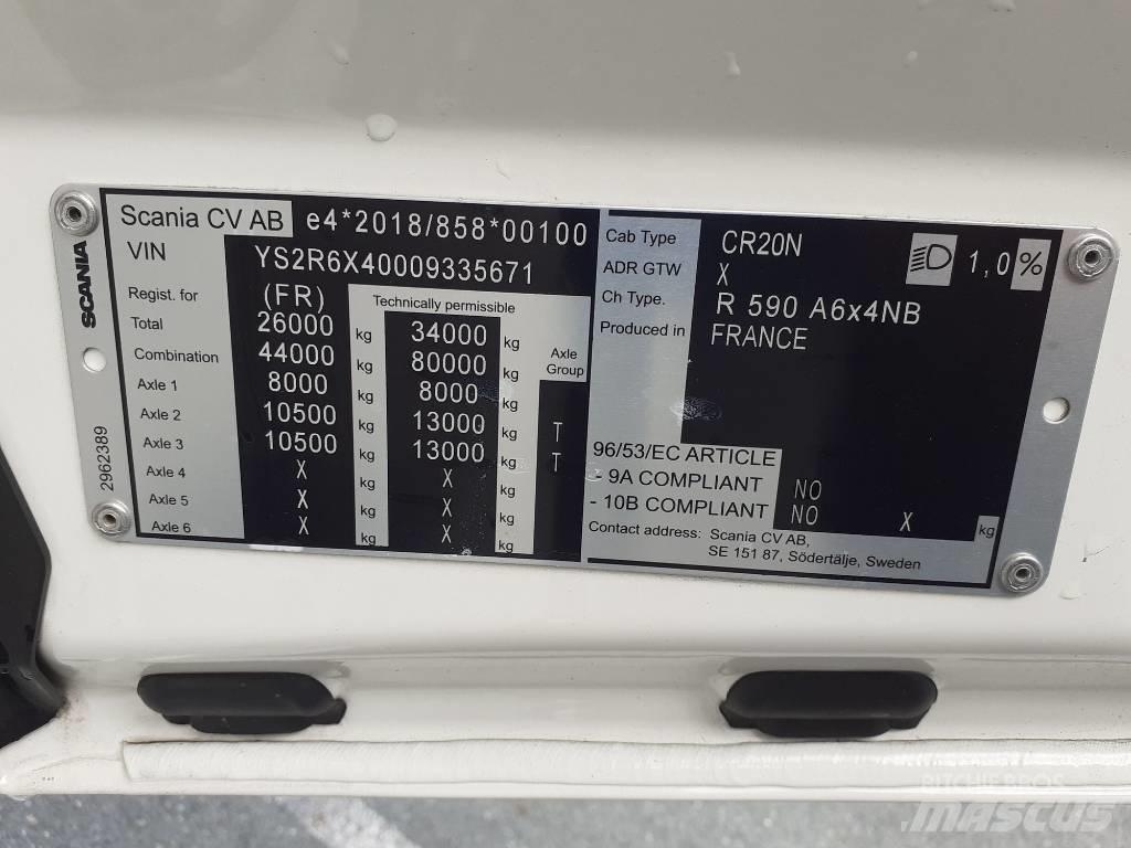 Scania R 590 V8 6x4 中古トラクターヘッド | トレーラーヘッド