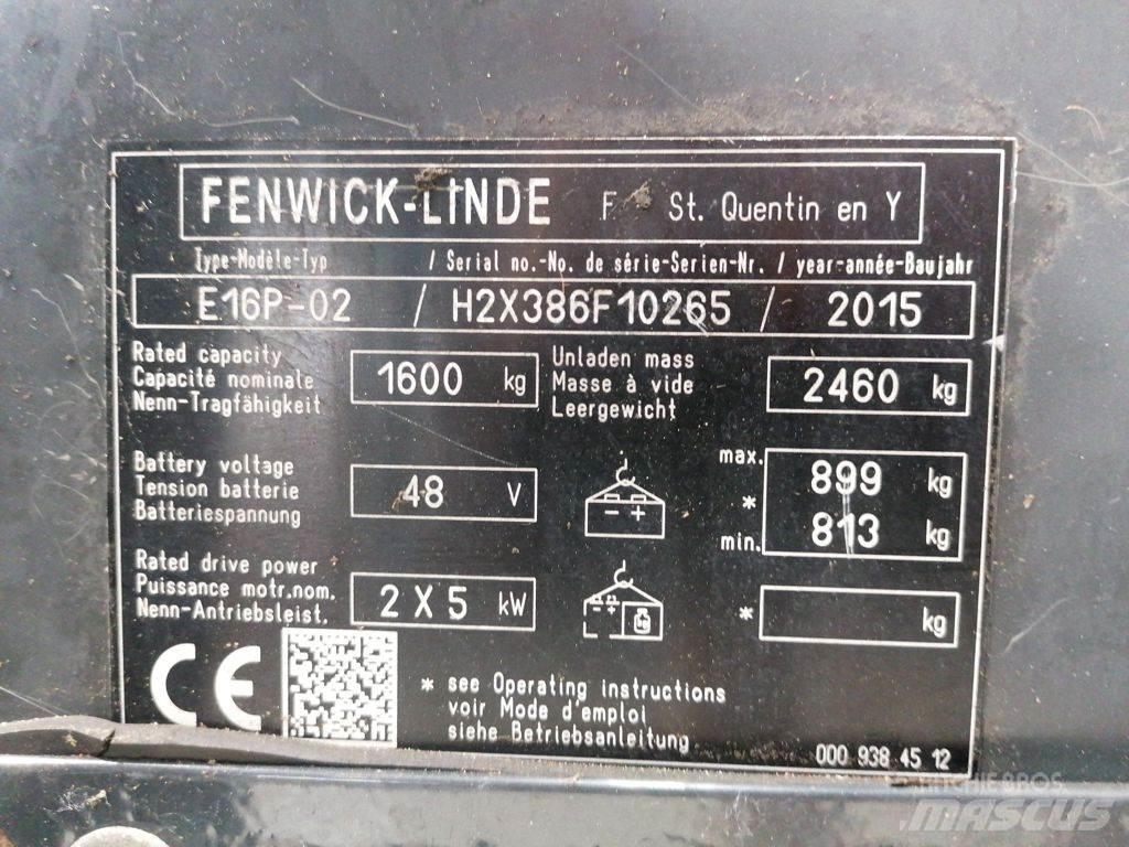 Linde E16P-02 バッテリーフォークリフト
