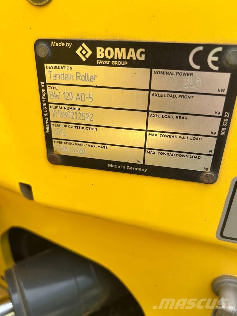 Bomag BW 120 AD-5 タンデムローラ