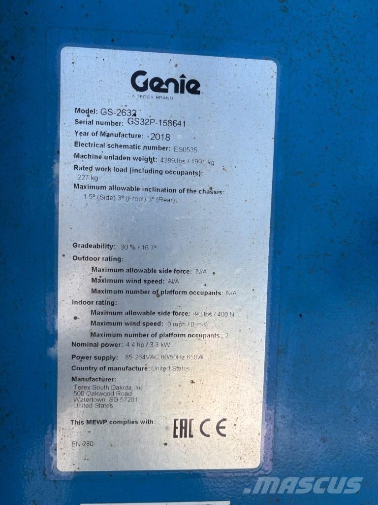 Genie GS 2632 シザースリフト