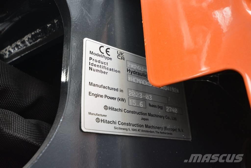 Hitachi ZX 26 U-6 ミニ油圧ショベル 7t以下（ミニユンボ・ミニディガー）