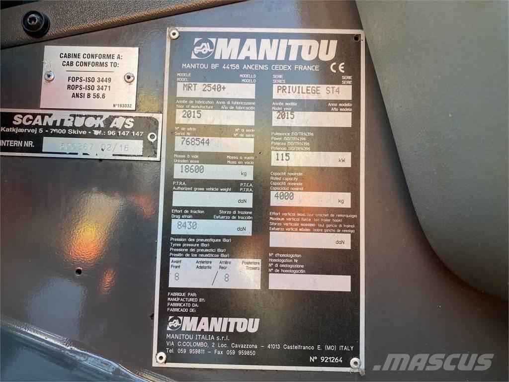 Manitou MRT2540MS テレスコーピックハンドラー