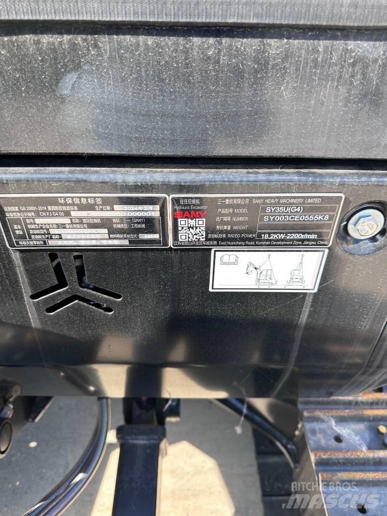 Sany SY 35 U ミニ油圧ショベル 7t以下（ミニユンボ・ミニディガー）