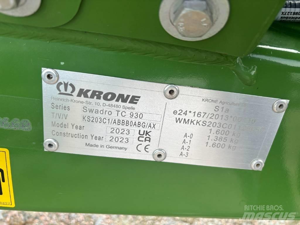 Krone Swadro TC 930 ウィンドローア/レーキ