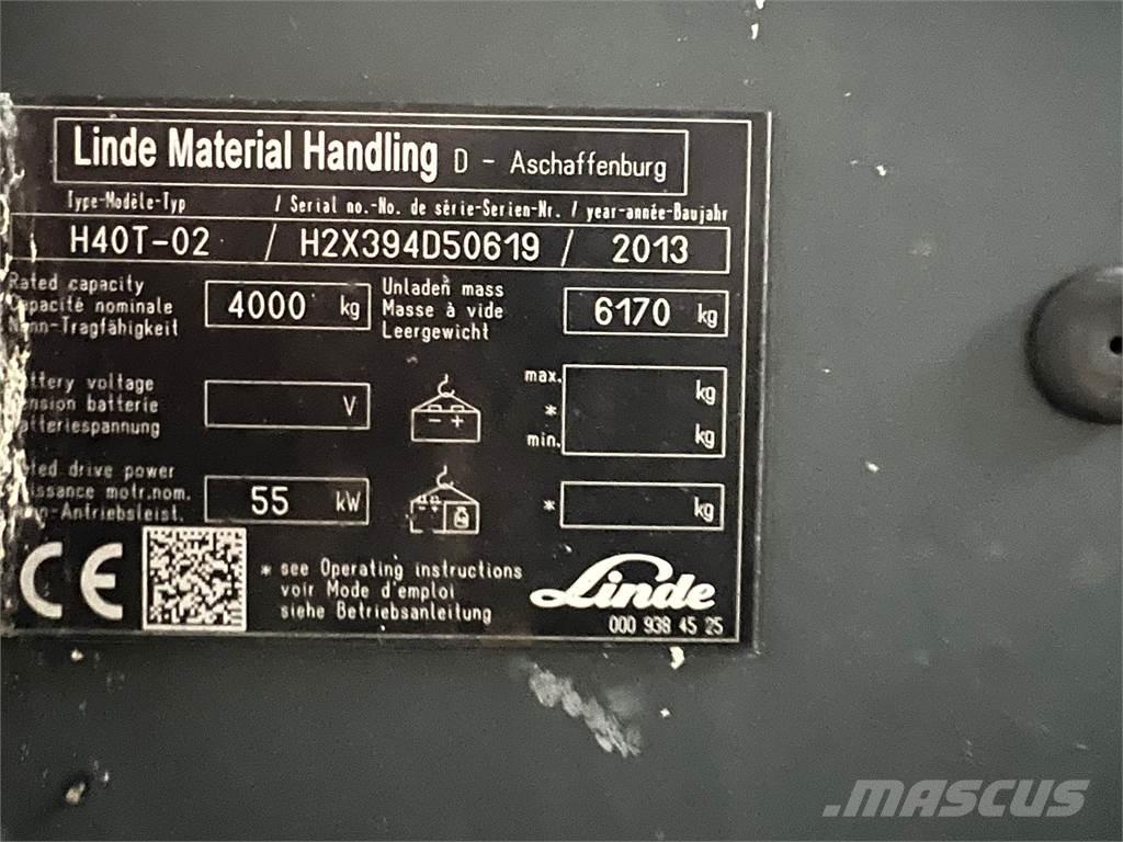Linde H40T-02 LPGフォークリフト