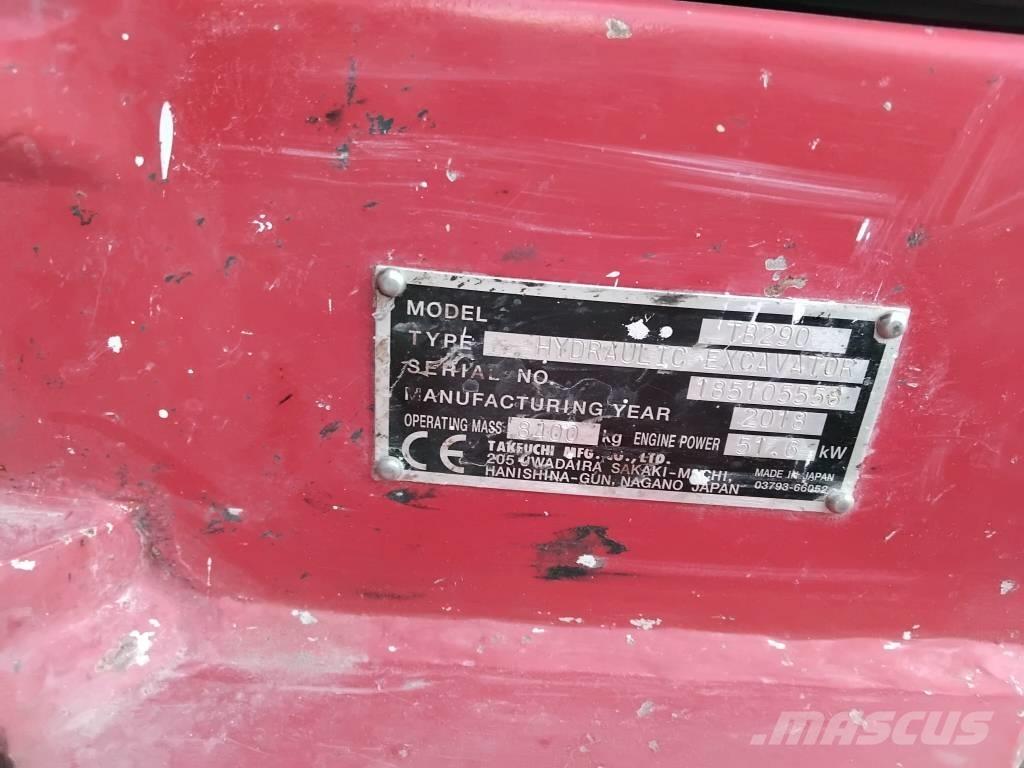 Takeuchi TB290 ミニ油圧ショベル 7t以下（ミニユンボ・ミニディガー）