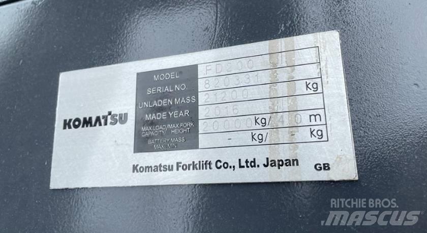 Komatsu 20 ton ディーゼル・軽油