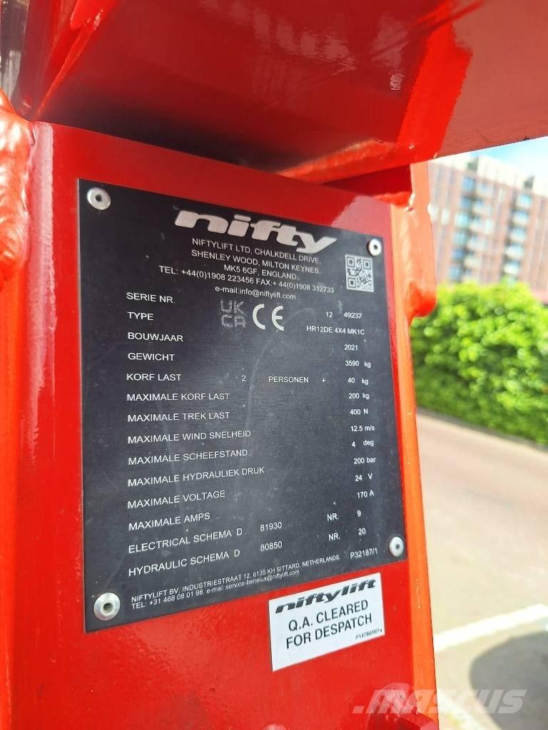 Niftylift HR 12 D E ブームリフト　屈伸型