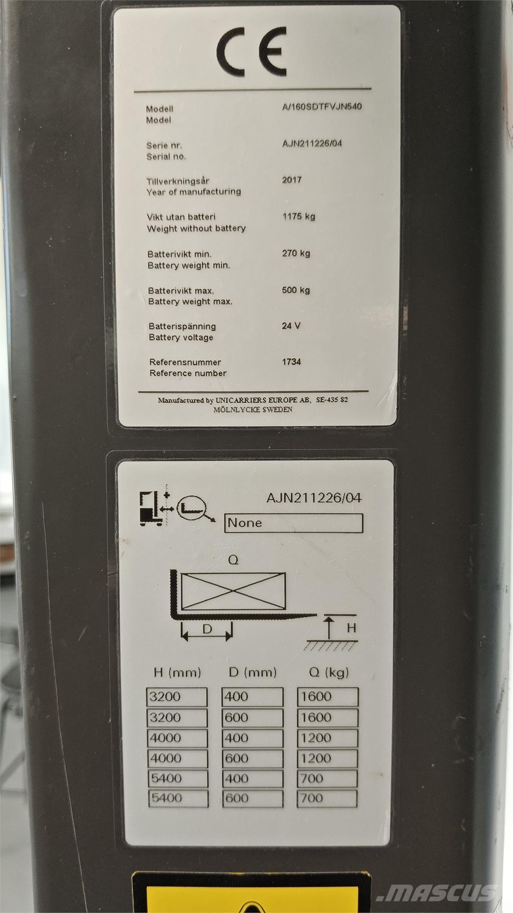 Atlet AJN160 自走式スタッカー
