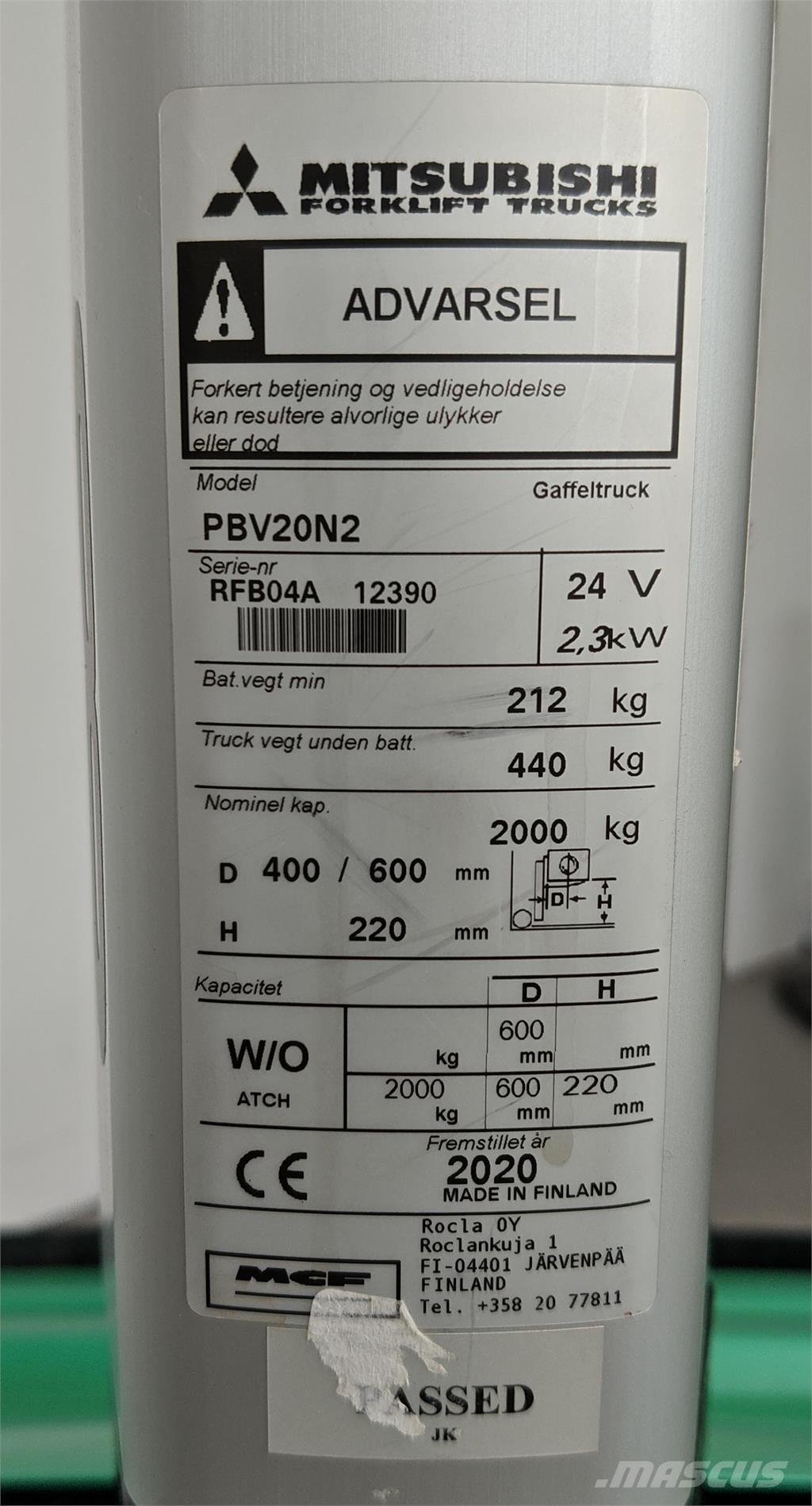 Mitsubishi PBV20N2 プラットホームトラック