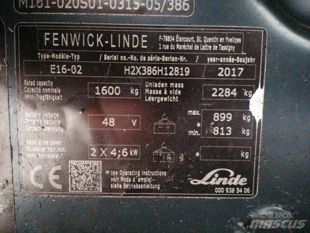 Linde E16-02 バッテリーフォークリフト