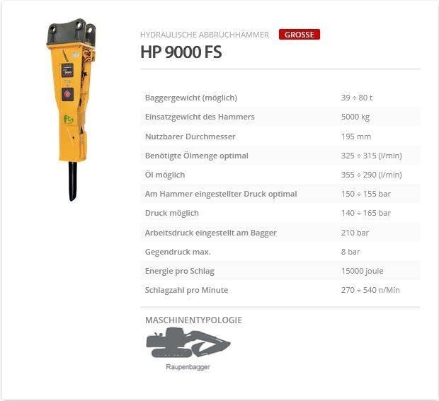 Indeco HP 9000 FS ハンマー／ブレーカ