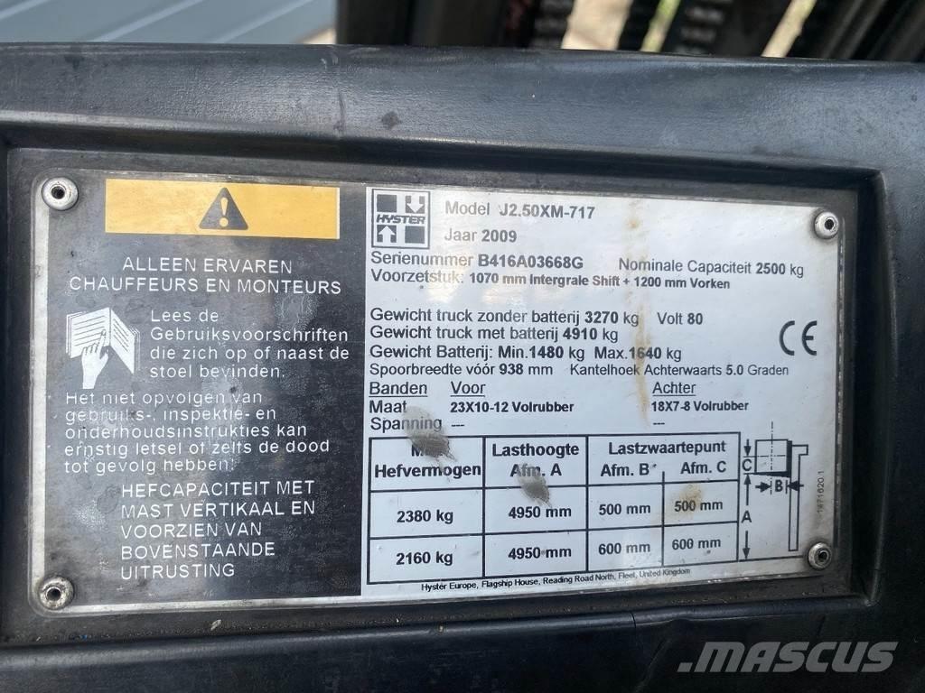 Hyster J2.50XM バッテリーフォークリフト