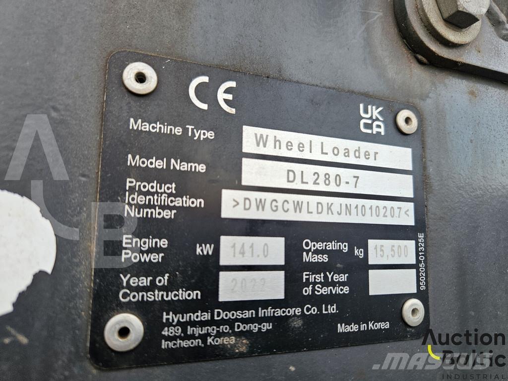 Doosan DL280-7 ホイールローダー・タイヤショベル