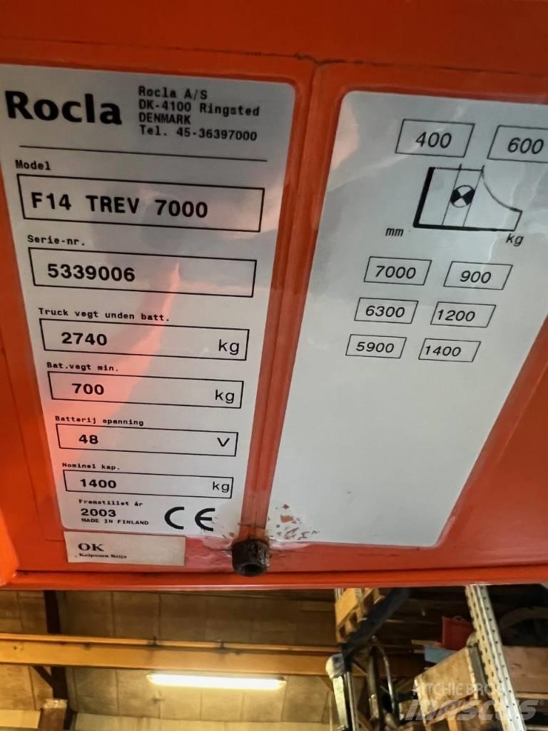 Rocla F 14 Trev 7000 リーチフォークリフト