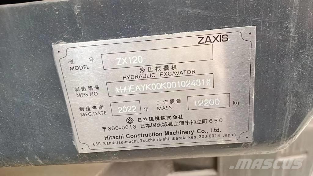 Hitachi ZX 120-6 ミニ油圧ショベル 7t以下（ミニユンボ・ミニディガー）