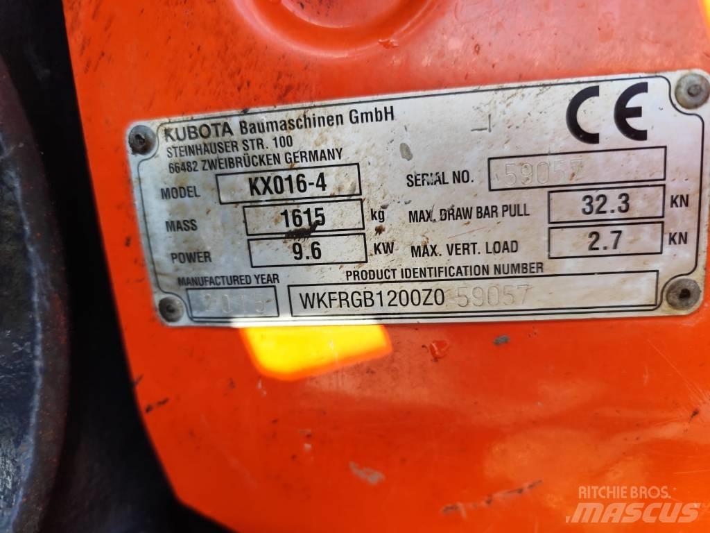 Kubota KX 016-4 ミニ油圧ショベル 7t以下（ミニユンボ・ミニディガー）