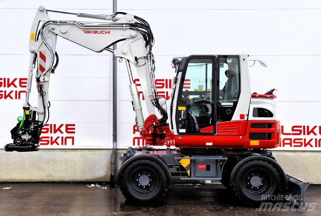 Takeuchi TB 395 W ホイール式油圧ショベル（パワーショベル・ユンボ・バックホー）