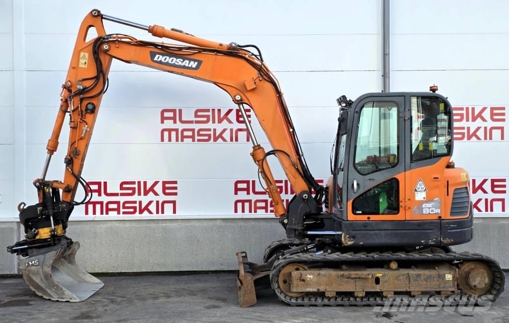 Doosan DX 80 R 中型油圧ショベル 7ｔ-12ｔ（ユンボ・パワーショベル・バックホー）