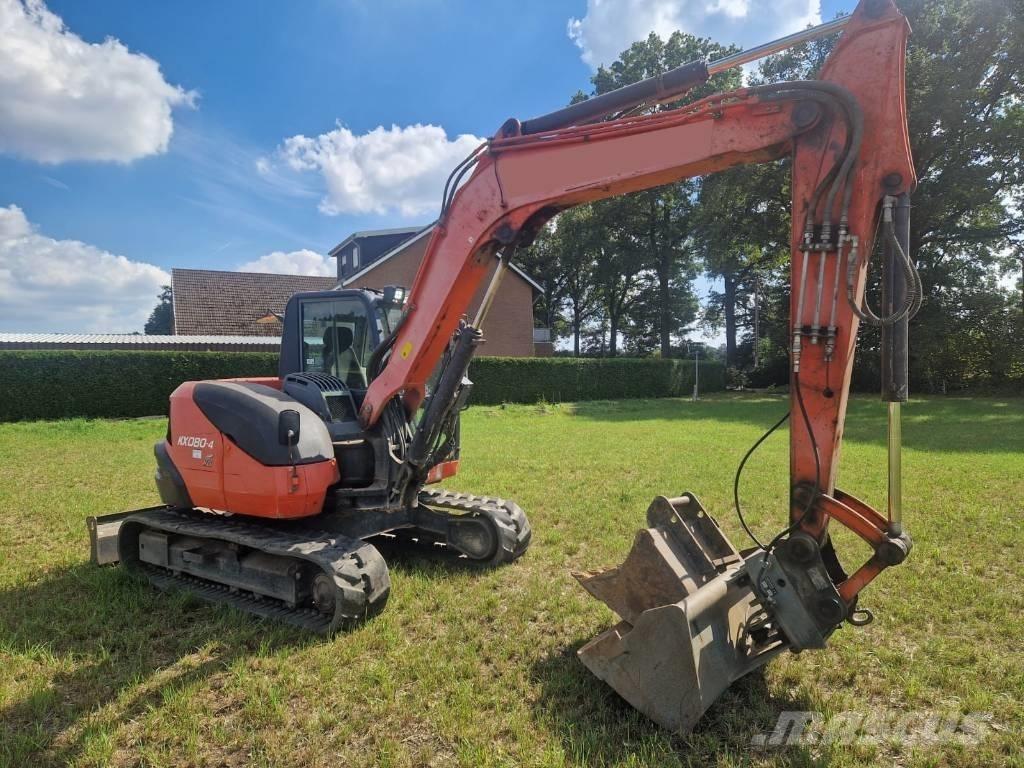 Kubota KX 080-4 中型油圧ショベル 7ｔ-12ｔ（ユンボ・パワーショベル・バックホー）