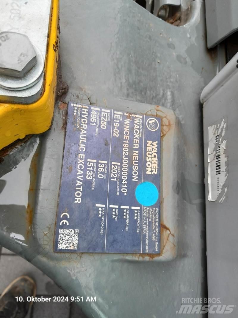 Wacker Neuson EZ50 ミニ油圧ショベル 7t以下（ミニユンボ・ミニディガー）
