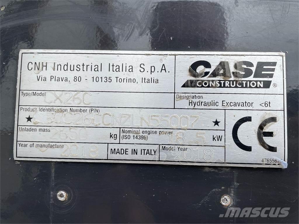 CASE CX26C ホイール式油圧ショベル（パワーショベル・ユンボ・バックホー）