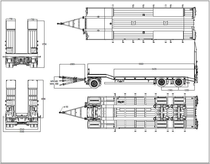  Scorpion SCR3 ローローダーセミトレーラー