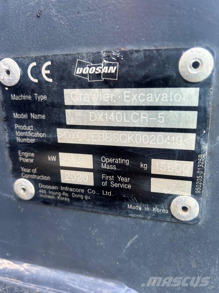 Doosan DX140LCR-5 大型油圧ショベル12t以上（パワーショベル・ユンボ）