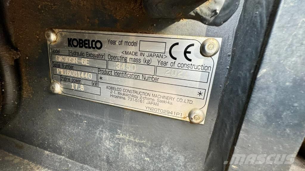 Kobelco SK 30 SR-6E ミニ油圧ショベル 7t以下（ミニユンボ・ミニディガー）