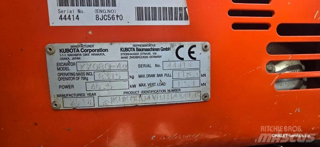 Kubota KX 80-4 中型油圧ショベル 7ｔ-12ｔ（ユンボ・パワーショベル・バックホー）