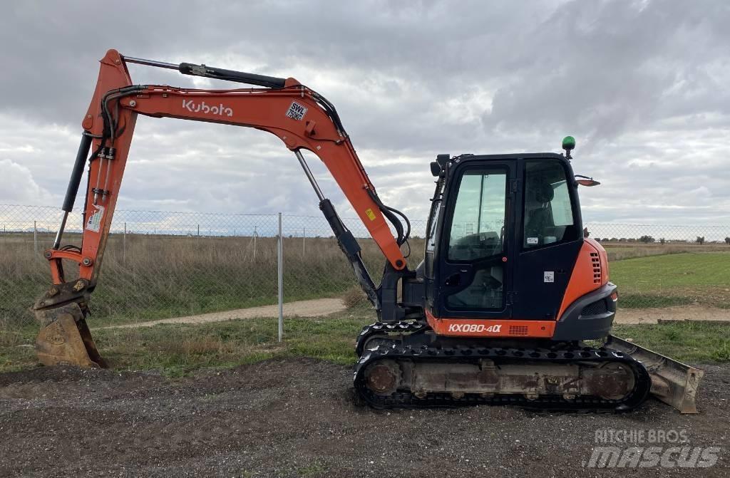 Kubota KX 080-4 中型油圧ショベル 7ｔ-12ｔ（ユンボ・パワーショベル・バックホー）