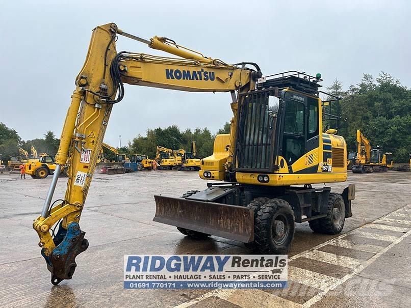 Komatsu PW 160 ホイール式油圧ショベル（パワーショベル・ユンボ・バックホー）