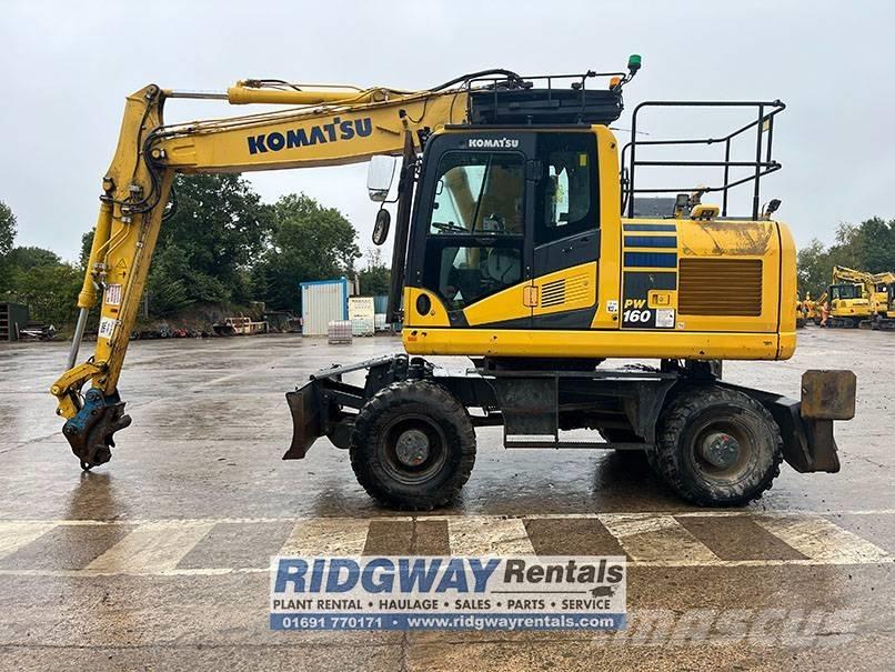 Komatsu PW 160 ホイール式油圧ショベル（パワーショベル・ユンボ・バックホー）
