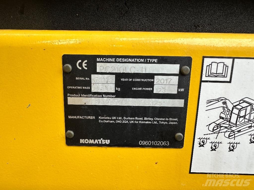 Komatsu PC 210 LC-11 大型油圧ショベル12t以上（パワーショベル・ユンボ）