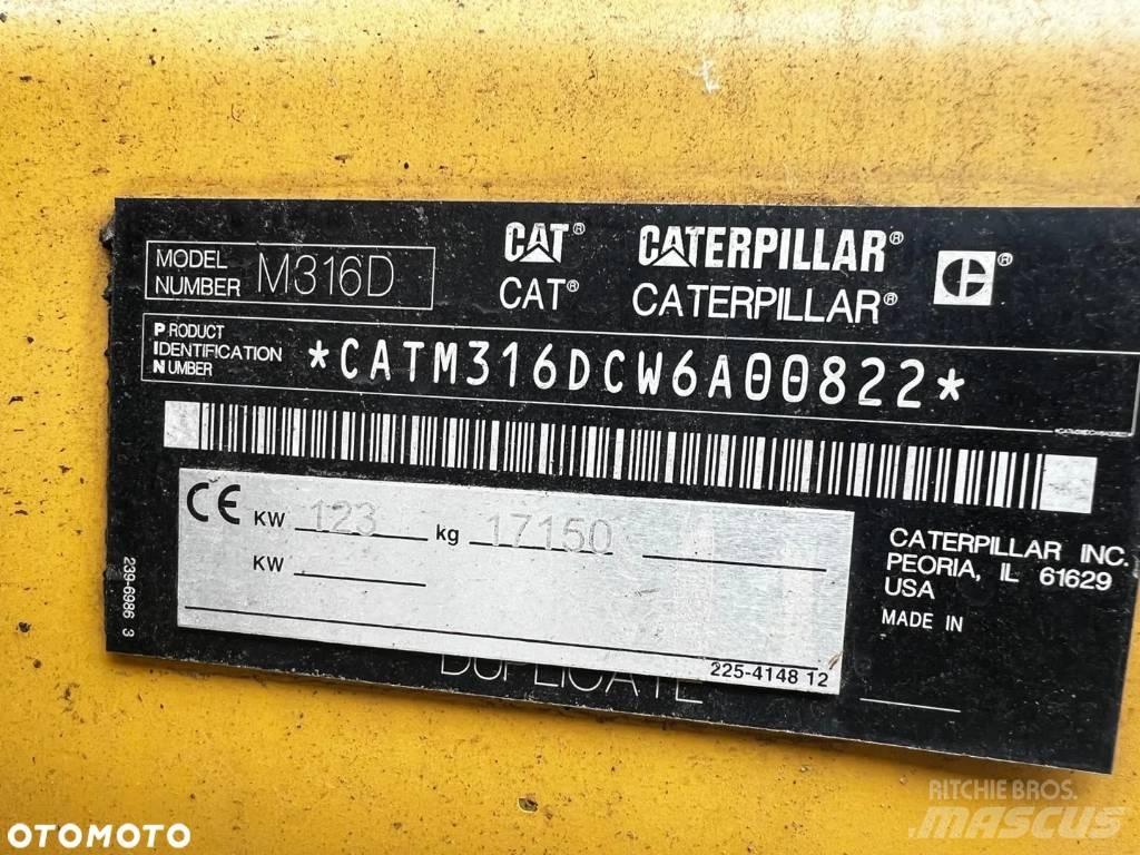 CAT M 316 D ホイール式油圧ショベル（パワーショベル・ユンボ・バックホー）