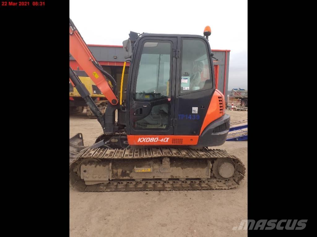 Kubota KX 080-4 中型油圧ショベル 7ｔ-12ｔ（ユンボ・パワーショベル・バックホー）
