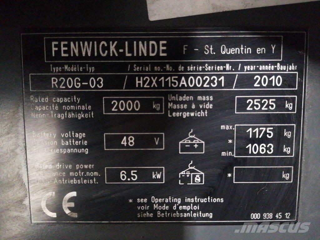 Linde R20G-03 リーチフォークリフト