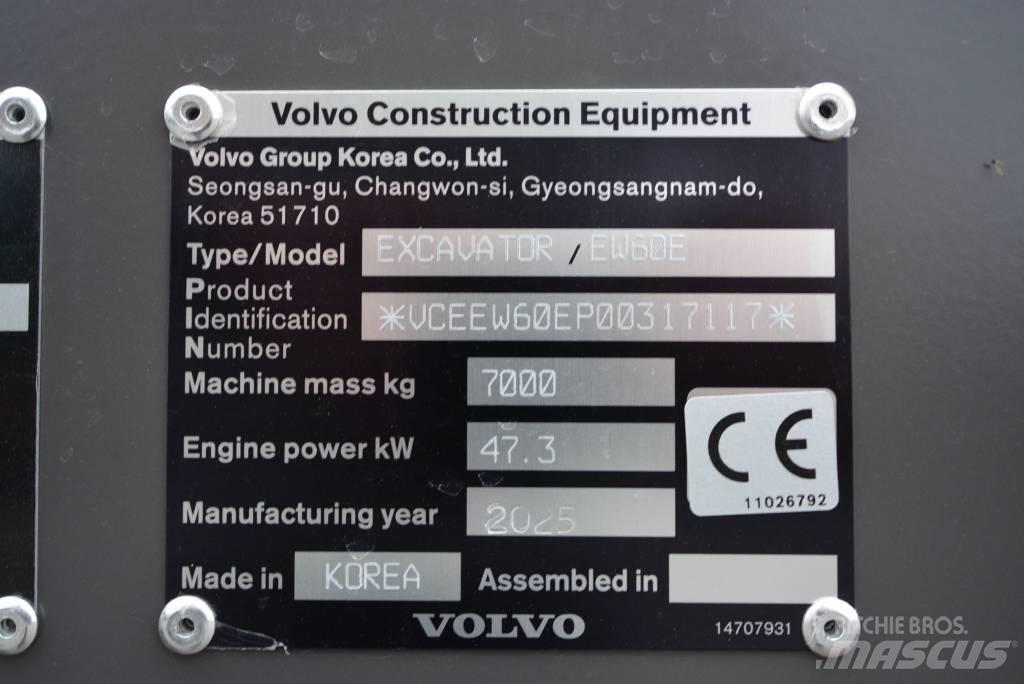 Volvo EW 60 E ミニ油圧ショベル 7t以下（ミニユンボ・ミニディガー）