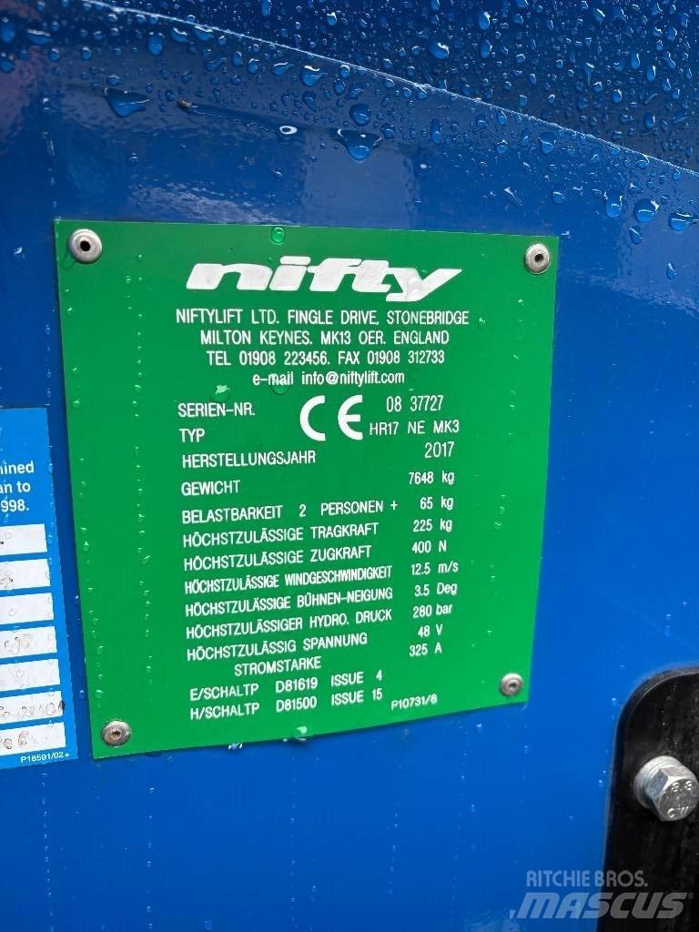 Niftylift HR 17 ブームリフト　屈伸型