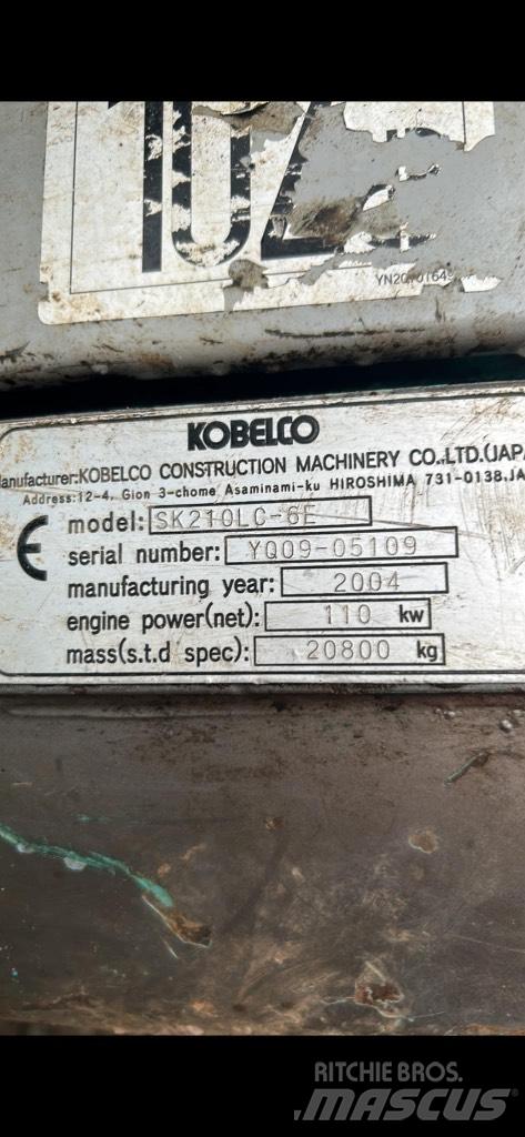 Kobelco SK210 lc 大型油圧ショベル12t以上（パワーショベル・ユンボ）