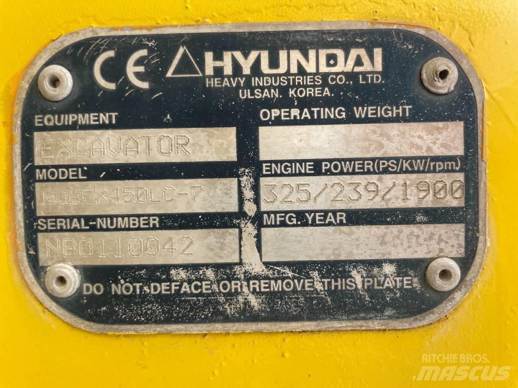 Hyundai R 450 LC-7 大型油圧ショベル12t以上（パワーショベル・ユンボ）