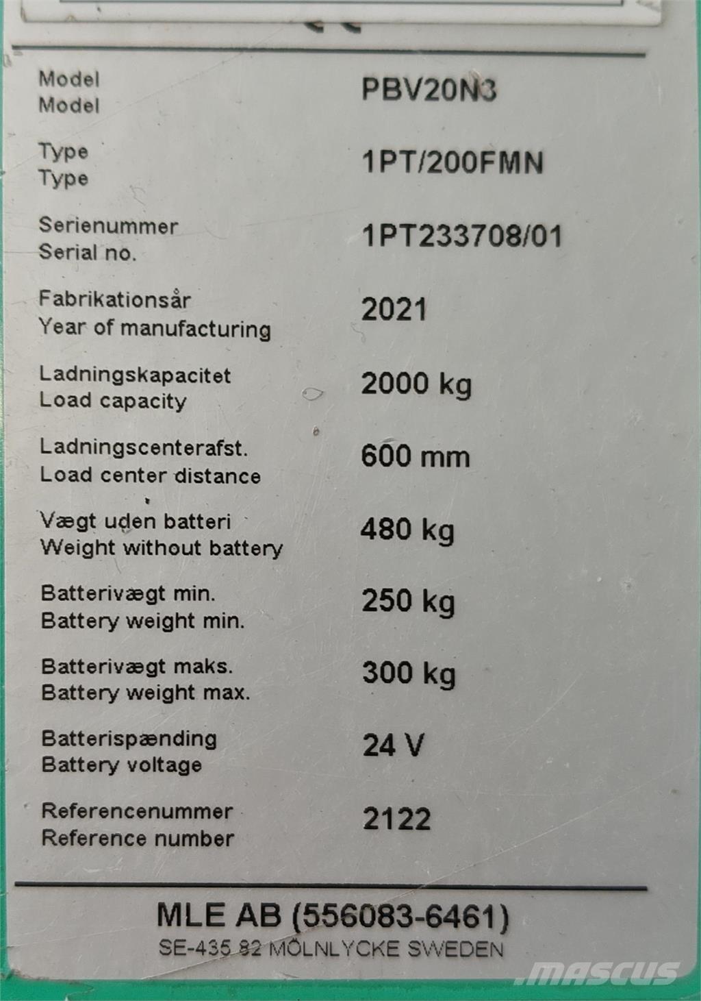 Mitsubishi PBV20N3 プラットホームトラック